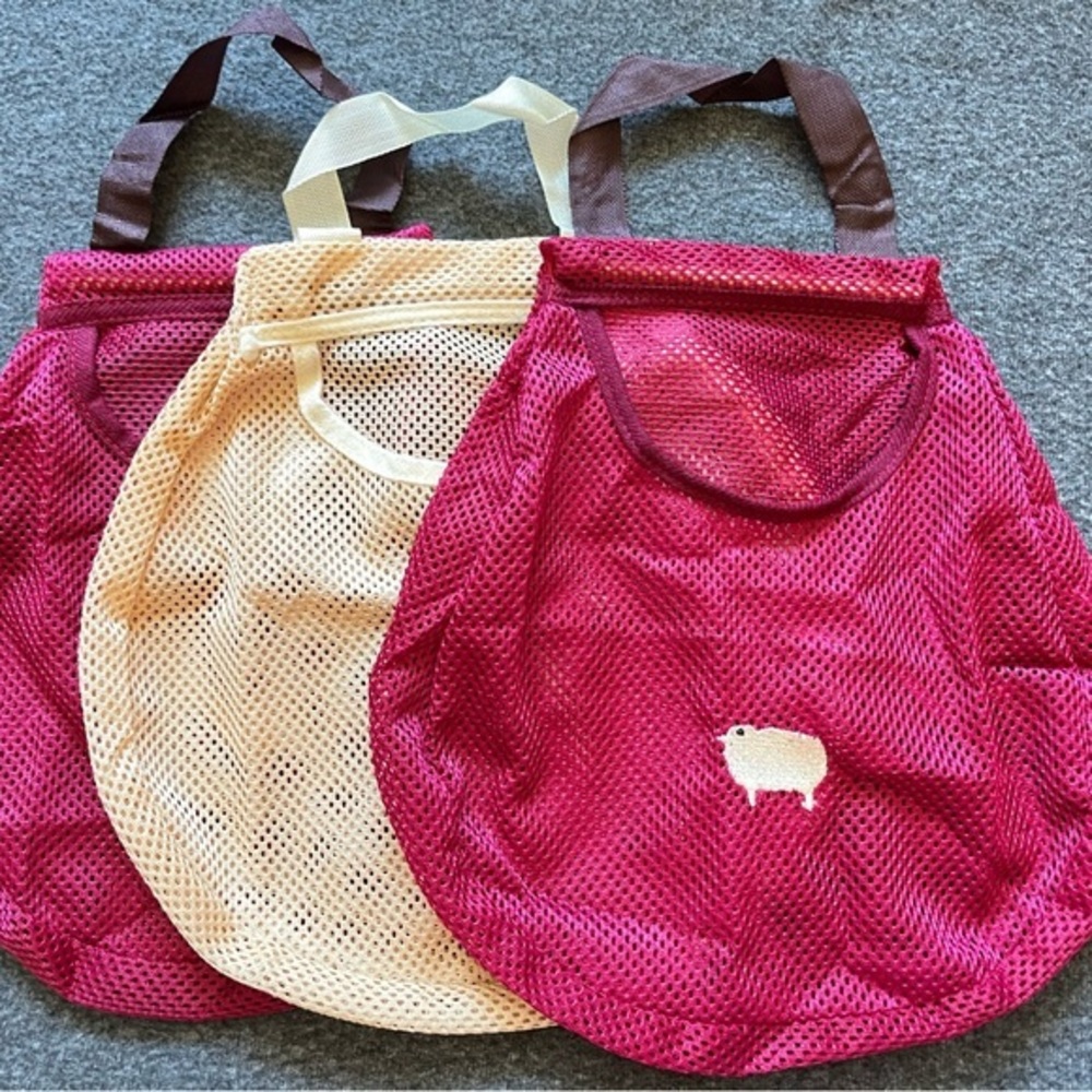 Set of 3 Reusable‎ Mesh Shopping Bags - Small Opening, Perfect for Fruits new